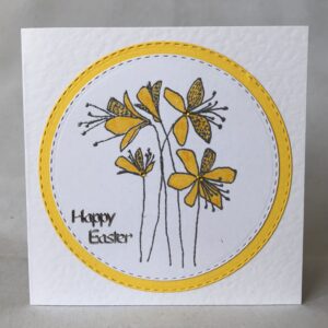 Sunny Yellow Flowers Easter Card