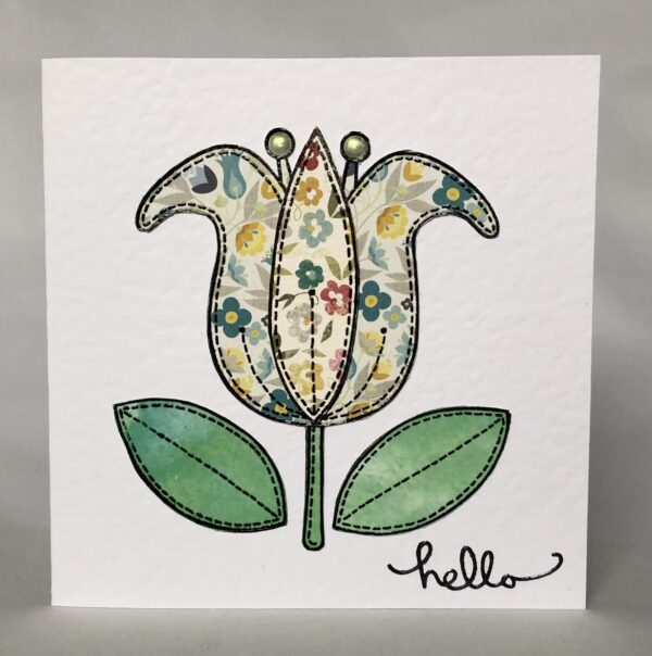 Patchwork Tulip Card