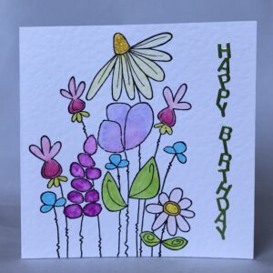 Ditsy Flowers Birthday Card