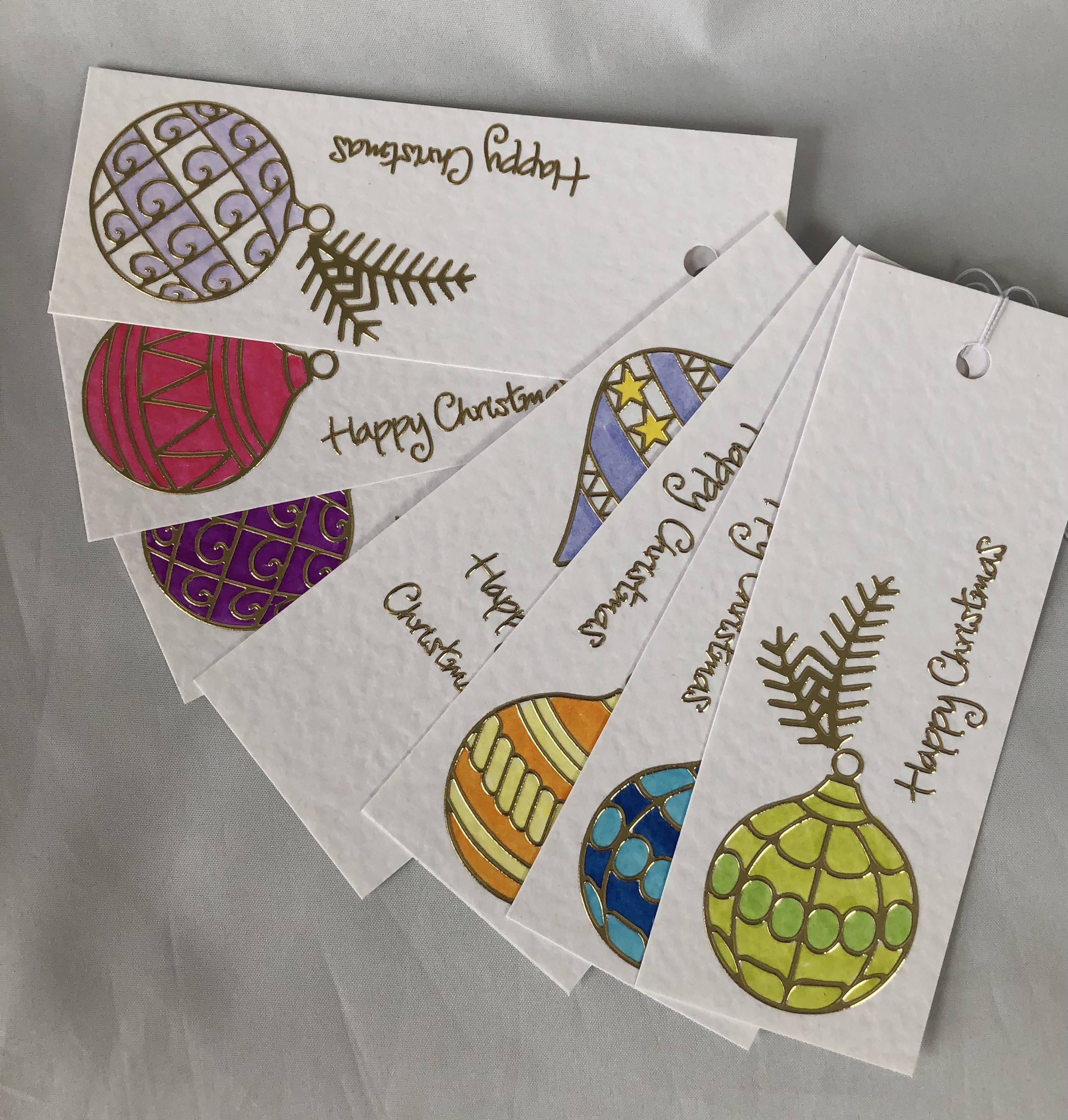 Christmas Baubles Gift Tags - Image 1