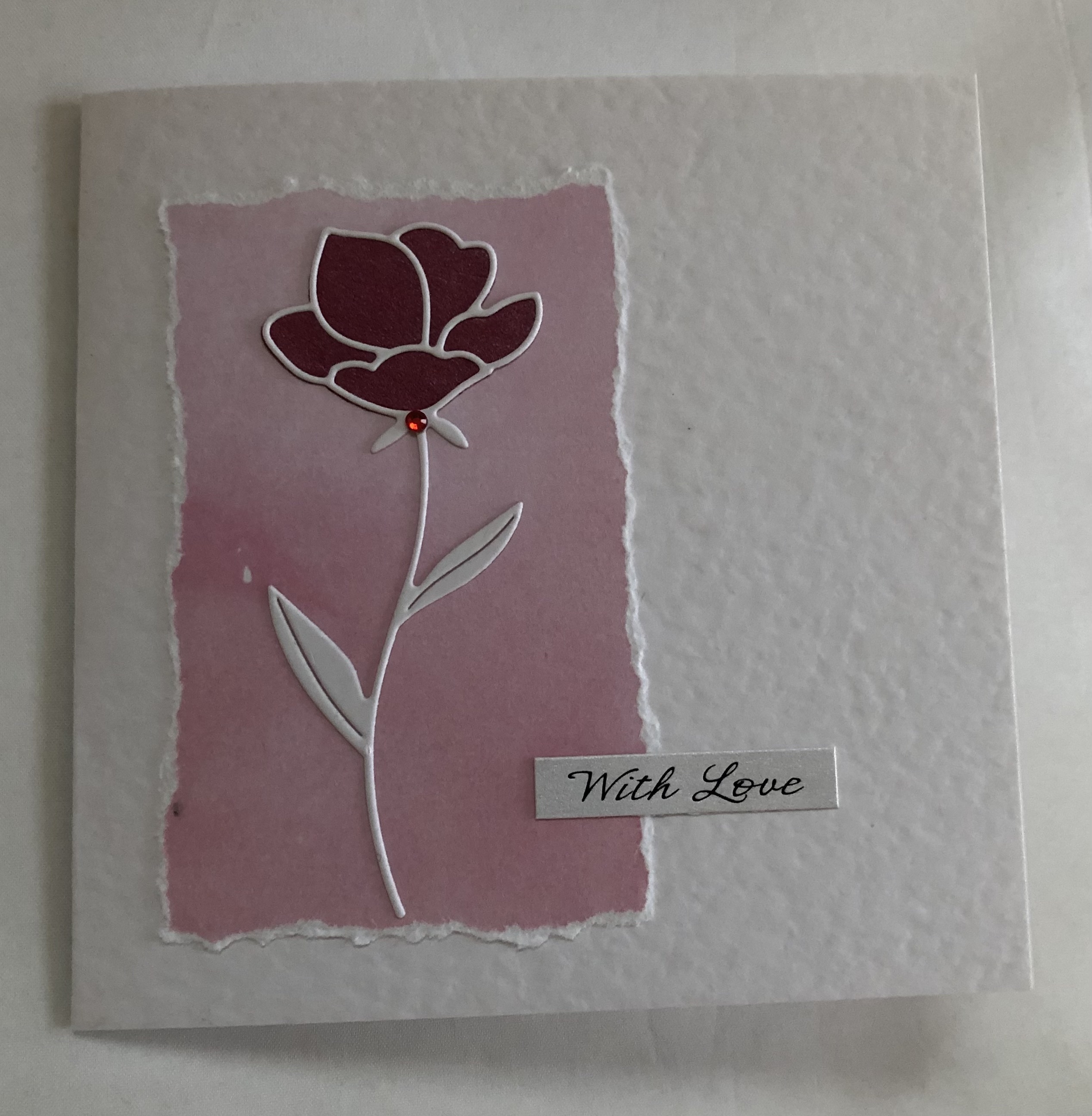 Single Stem Rose Card - Image 1