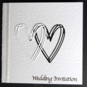 Black And White Hearts Wedding Stationery