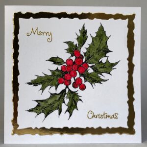 Holly Christmas Card