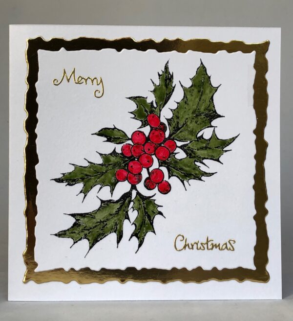 Holly Christmas Card