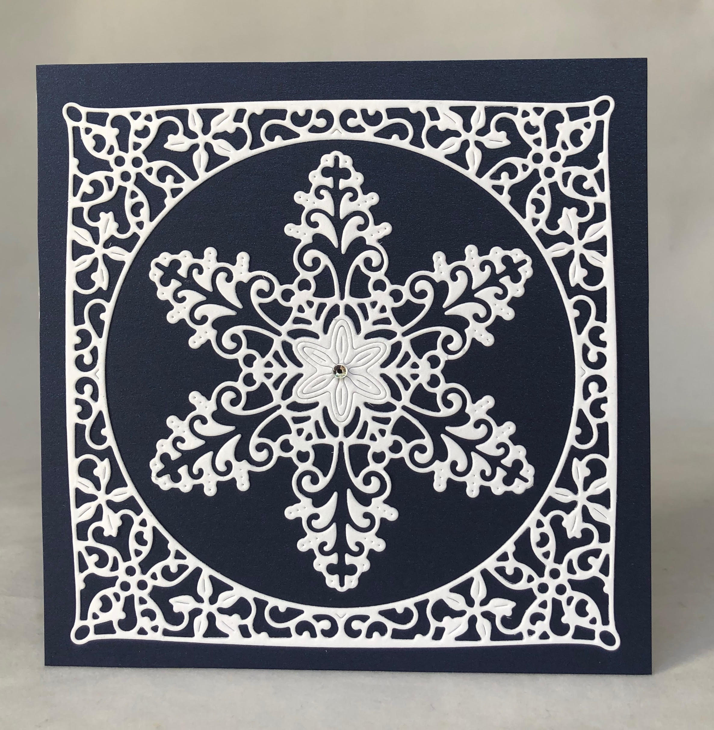 Delicate Snowflake Christmas Card - Image 1